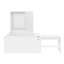Lit plateforme double en bois avec 6 tiroirs, tablettes, bureau et garde-robe-1941267792