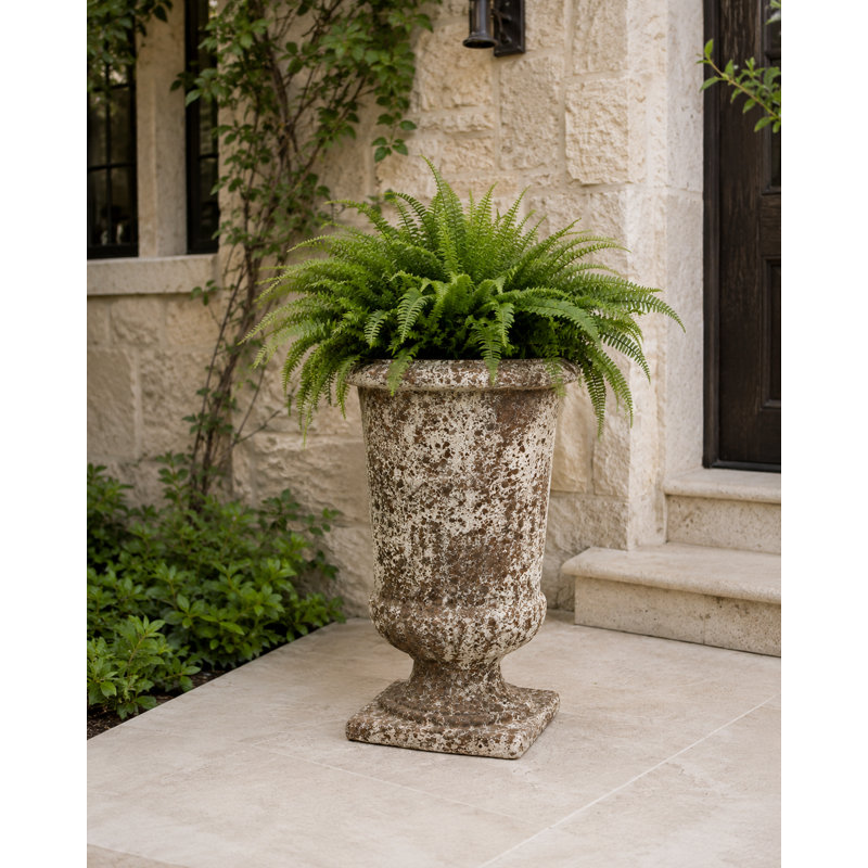 Urne haute 19 po - blanc baltique, 32" H x 19" W x 19" D