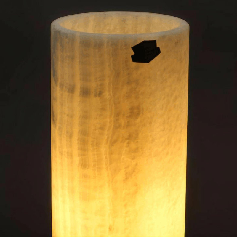 Lampe impériale onyx beige champagne