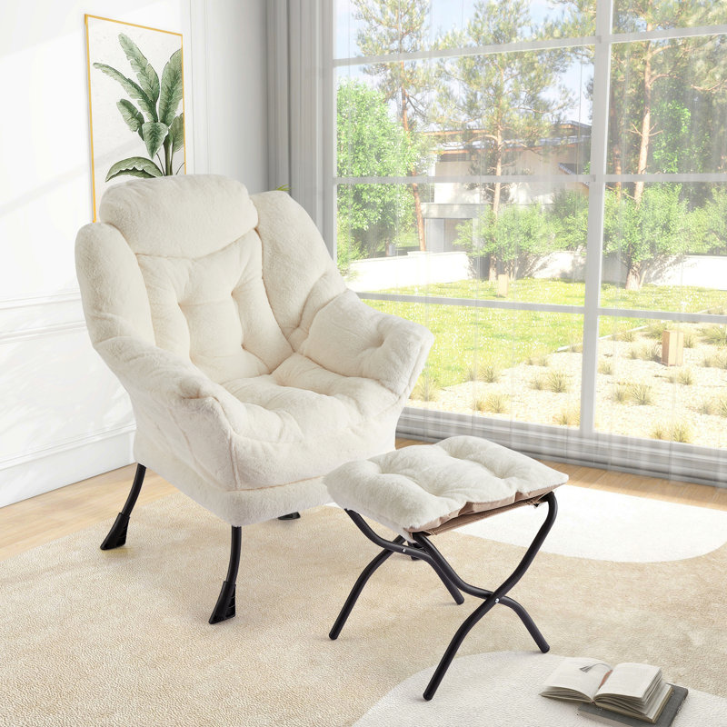 Upholstered Accent Chair, Beige
