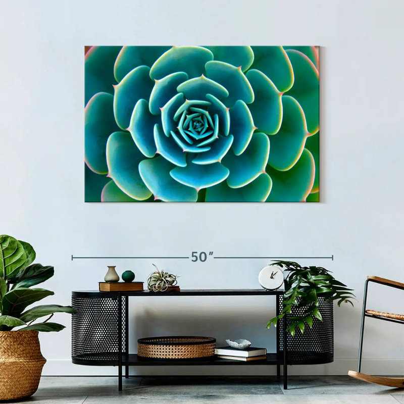 «Live Succulent», reproduction sur toile, H 30 po x l 45 po x P 1,25 po
