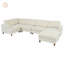 Modular Sectional Sofa with Ottoman, L-Shaped Corner Design for Spacious and Comfortable Living Room Seating
