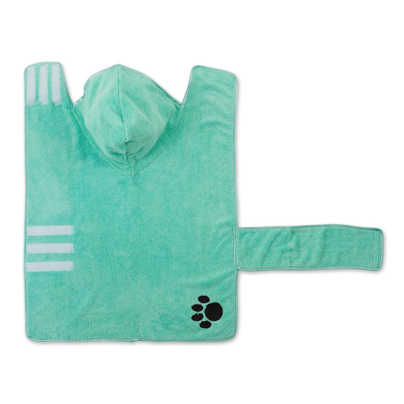 Couverture en polyester AQUA brodé PAW, Aqua, L 26 po x l 16 po
