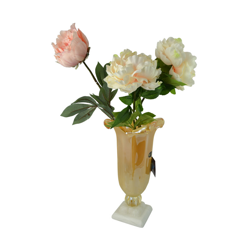 Glass Table Vase Handblown 17" Tall