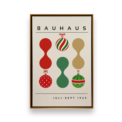 «Bauhaus Retro Christmas Ornaments», reproduction sur toile