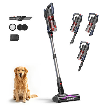 Tergeo Cordless Vacuum Cleaner for Home,Stick Vacuum Cordless for Pet Hair,Anti-Tangle Vac with Self-Standing,Powerful Suction,HEPA Filter,85AW,45 Mins,Lightweight,Brush for Carpet, Hard Floor,V50
