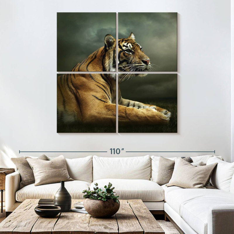 Brampt Stoic Tiger, 74" H x 74" W