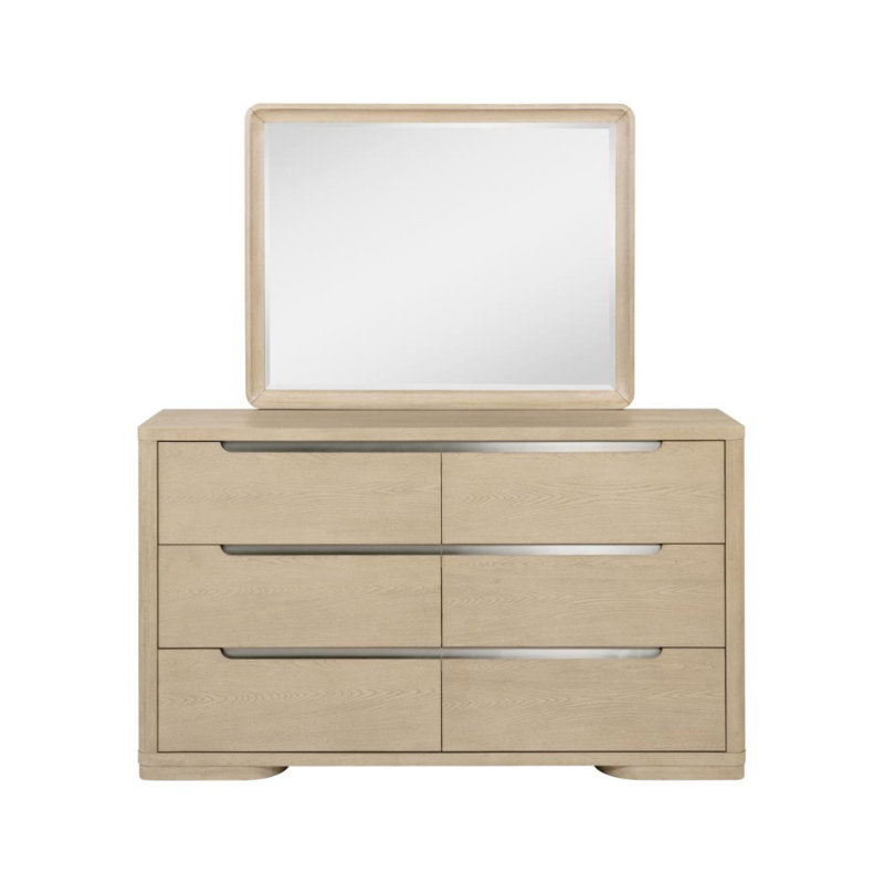 Commode 6 tiroirs avec miroir Solis