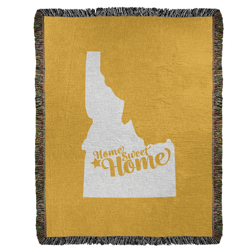 Jeté en coton tissé boise doux, l 60 po x L 80 po, Jaune