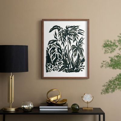 Ink Jungle IV Framed Print - Solid Wood