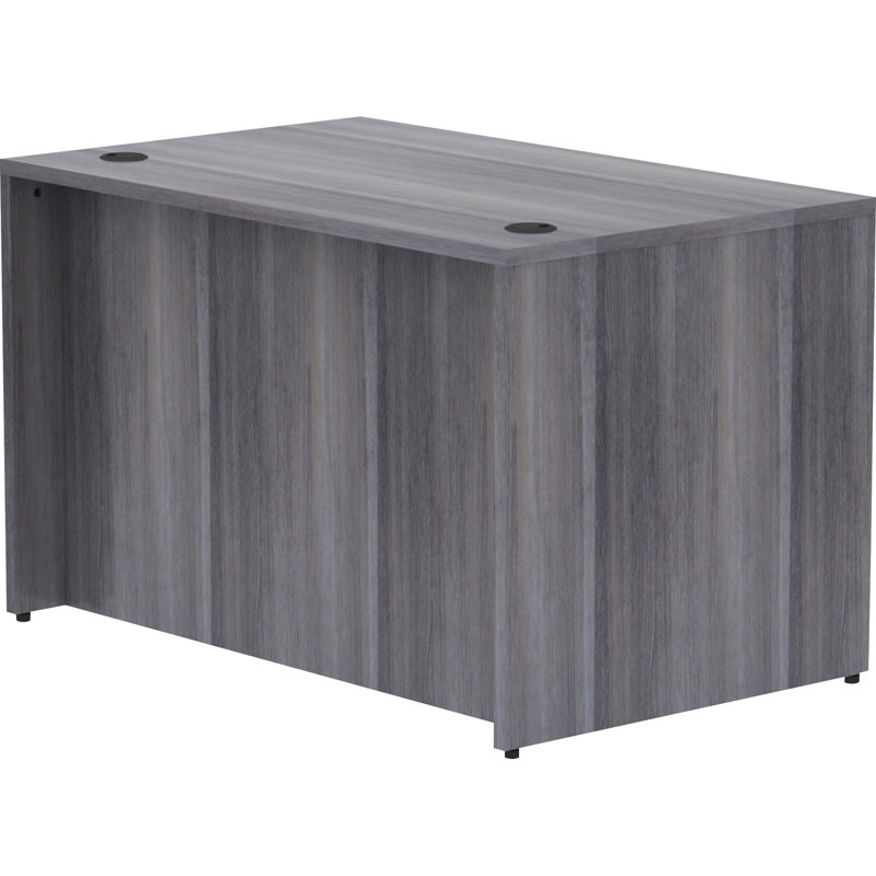 Weathered Charcoal Laminate Rectangular Desk Shell