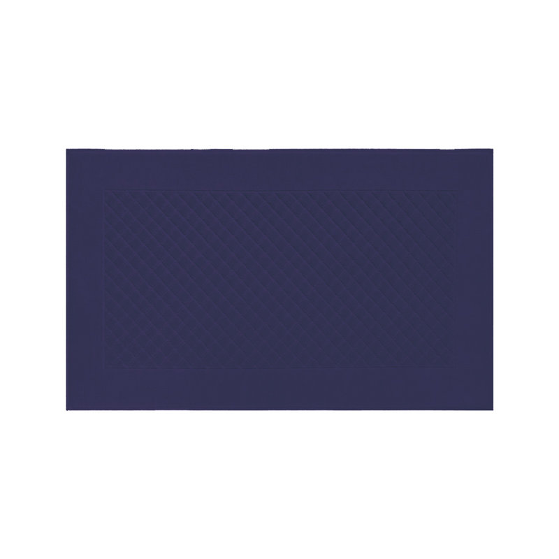 Etoile 100% Cotton Rectangle Bath Mat, Marine