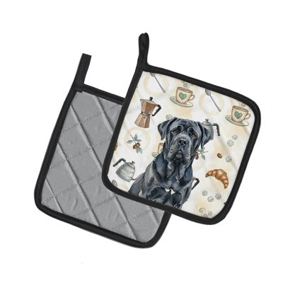 Paire de porte-casseroles noirs napolitains