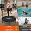 Mini trampoline réglable de haute qualité à poignée en mousse de 48 po - Peut supporter jusqu'à 400 lb, rebondisseur rectangulaire noir pour adultes - idéal pour les entraînements intérieurs et extérieurs