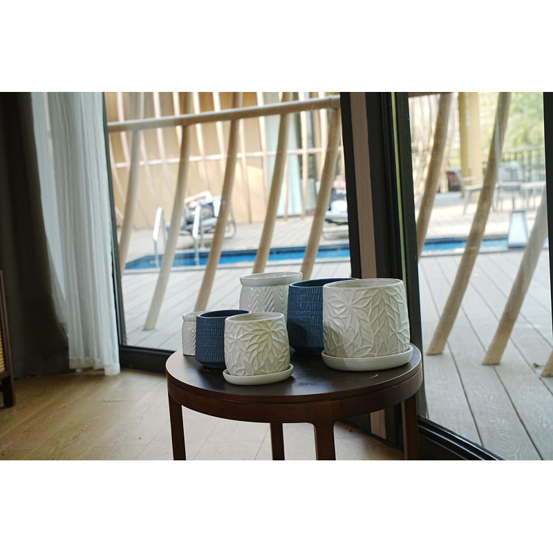 Pots de fleurs en céramique de haute qualité, Blanc brillant