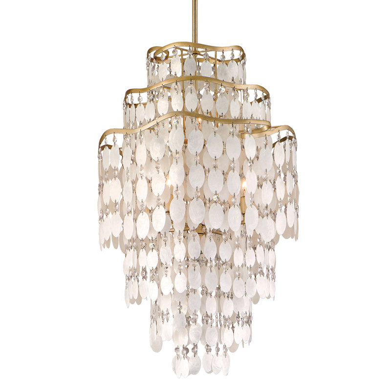 Dolce 7 - Light Unique / Statement Tiered Chandelier with Crystal Accents