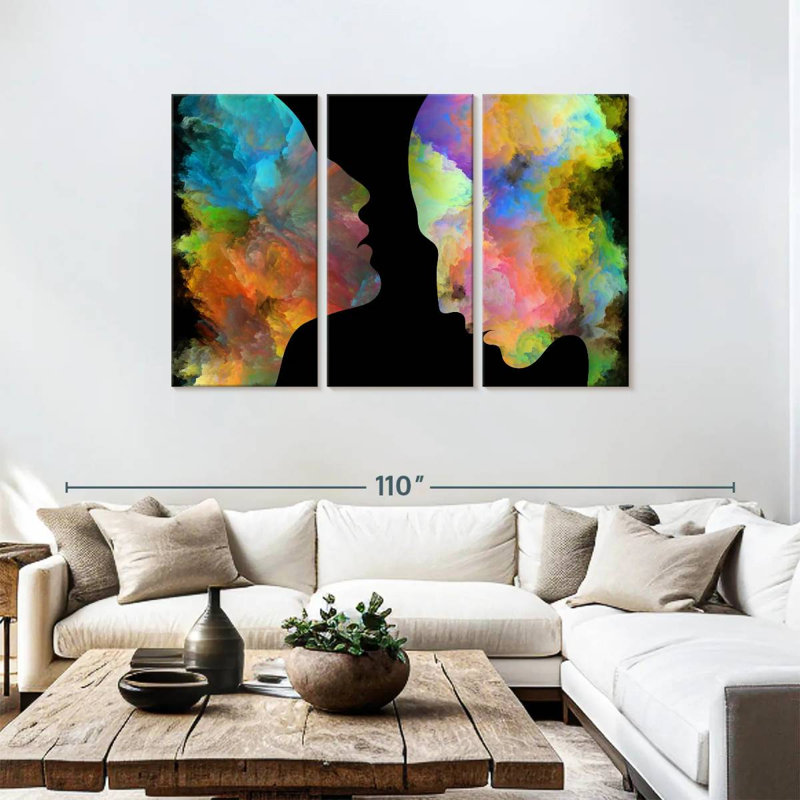 Beauté intérieure abstraite Leisha, H 48 po x l 74 po