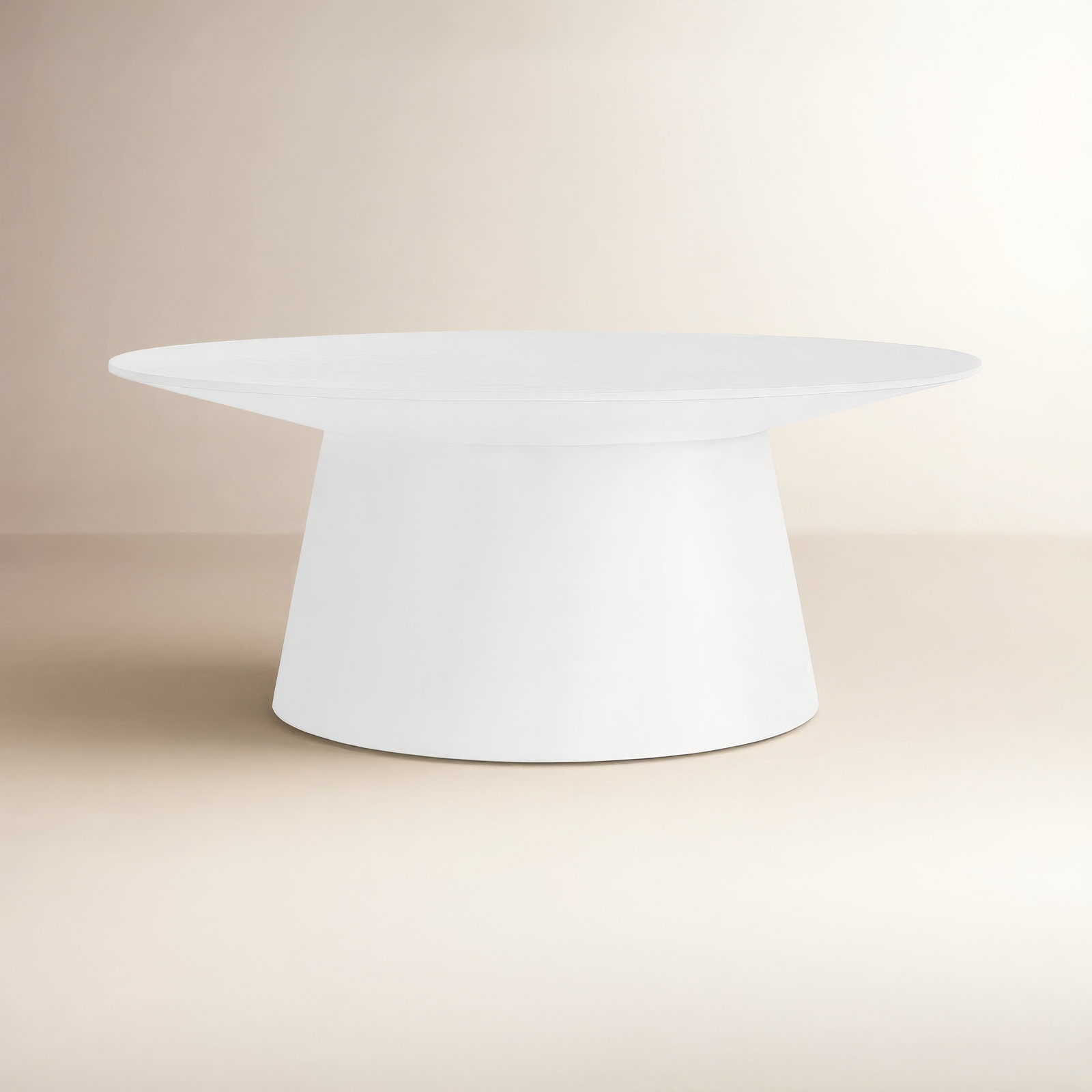 Adara 35" Walnut Coffee Table, Matte White