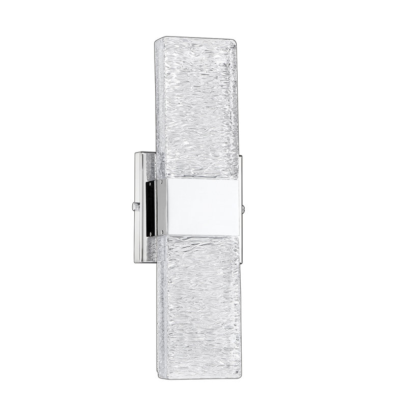 Éclairage pour salle de bain 2 lumières DEL à intensité variable Colbourn, Chrome, Verre n ° 1