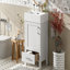 Meuble-lavabo moderne blanc 20,28 po avec lavabo en céramique, structure en bois massif et tiroir pour les petites salles de bain-116452194