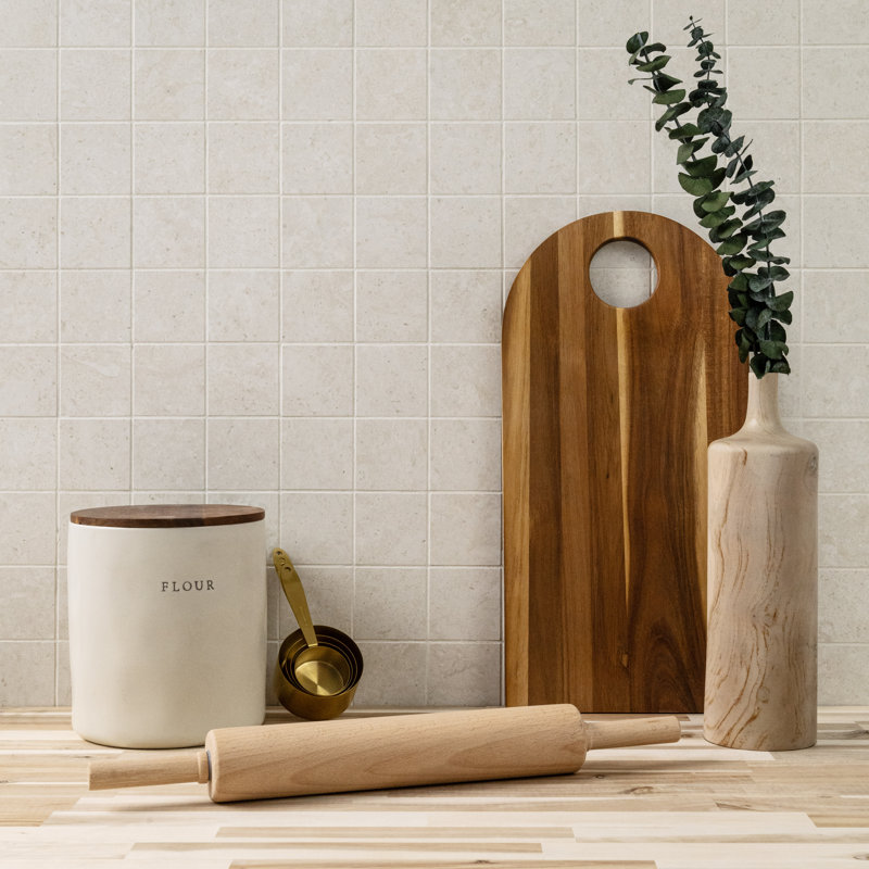 Mele 12 in. x 12 in. Lappato 3D Porcelain Stone Look Floor And Wall Tile, Crema Luna