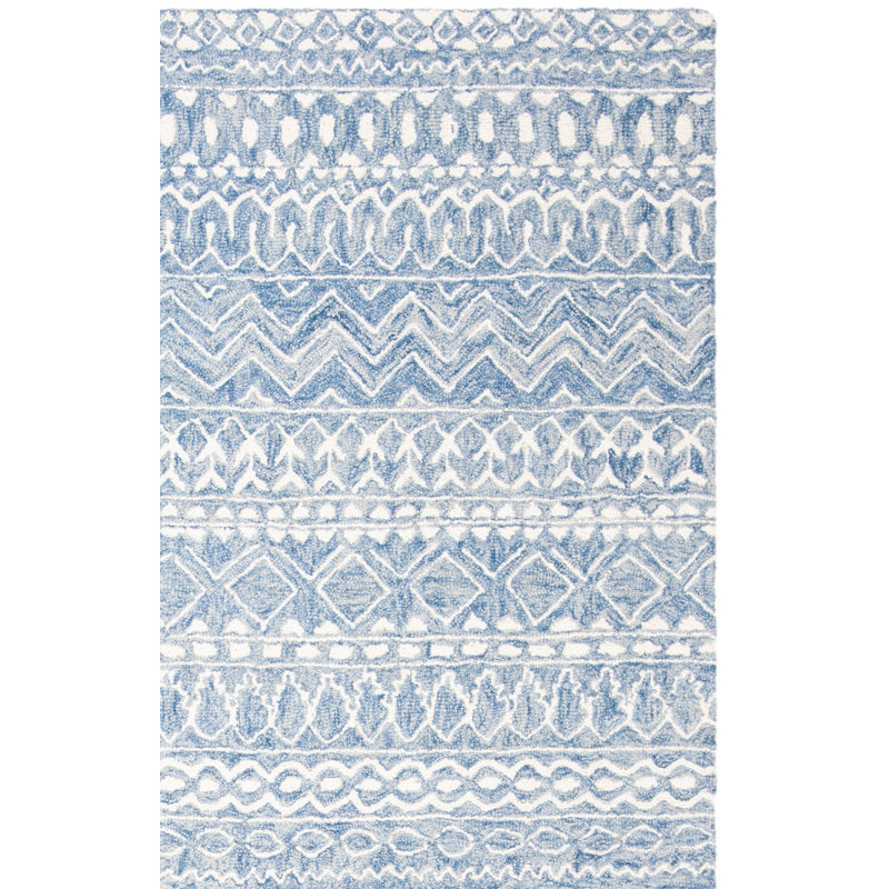Tapis en laine et coton touffeté à la main Crelake, Carré 9 pi