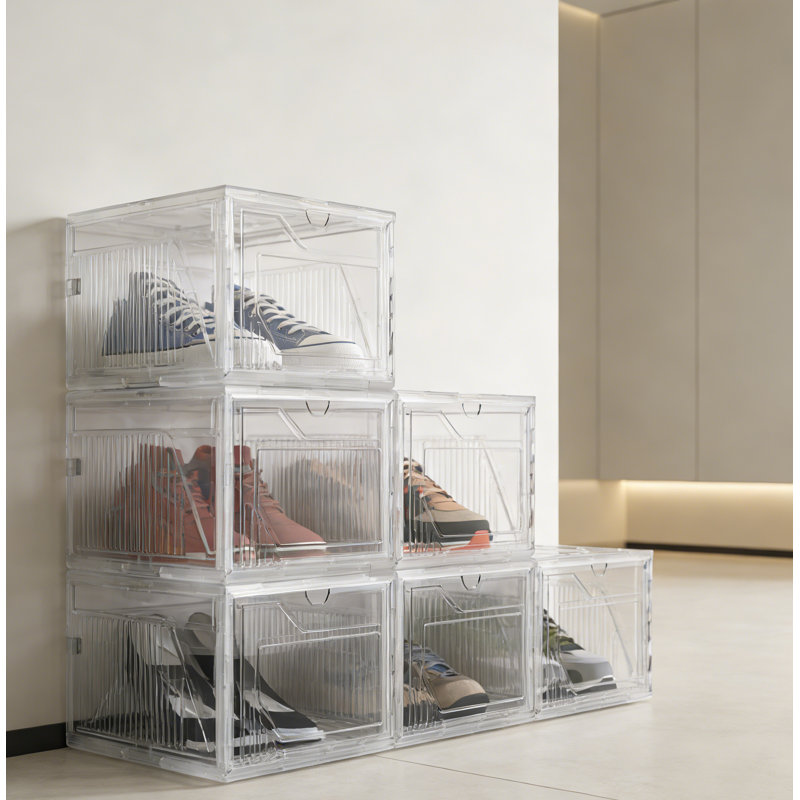 Transparent Stackable Shoe Organizer Box