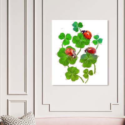 Animals Ladybugs at the Garden Insects  Painting on Canvas