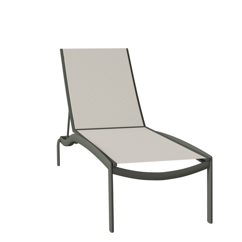 Kor Outdoor Chaise Lounge, Shell, Bogota