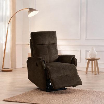 Fauteuil inclinable électrique en similicuir avec bouton-poussoir et dossier de 39,8 po de hauteur