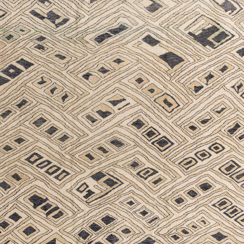 Tapis abstrait moderne 4749, Carré 8 pi