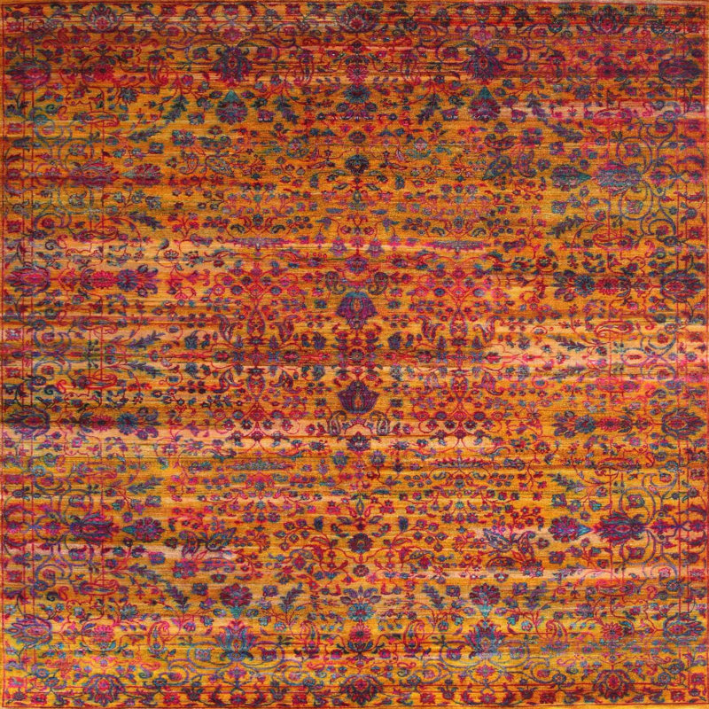 Floral Indoor Rug, Square 8'