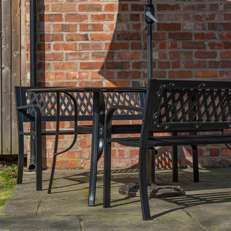 Charleah Rectangular 5 - Piece 4 - Person Outdoor Table Set, Beige