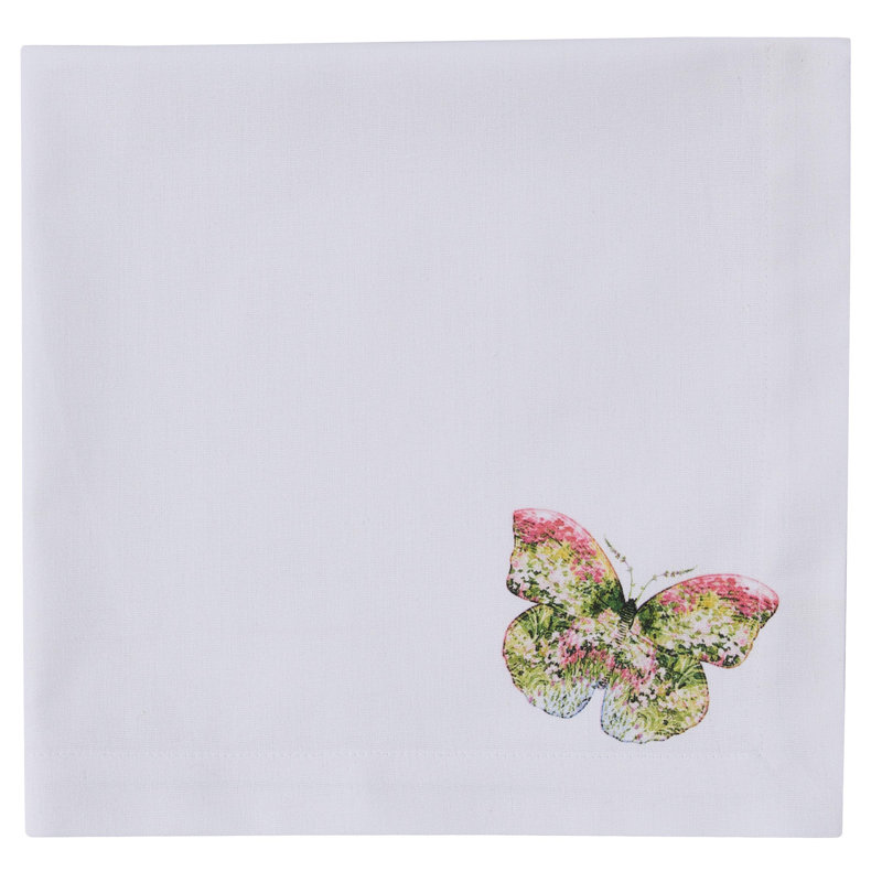  Garden Butterflies Napkin Set of 4 20 inches X 20 inches
