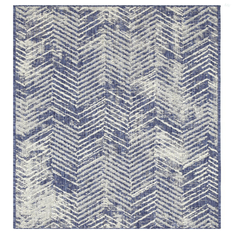 Sunshine GC_HAR2010 Blue 7 Ft. 10 In. X 10 Ft. 3 In. Indoor/Outdoor Area Rug, Blue, Rectangle 7'10" x 10'3"