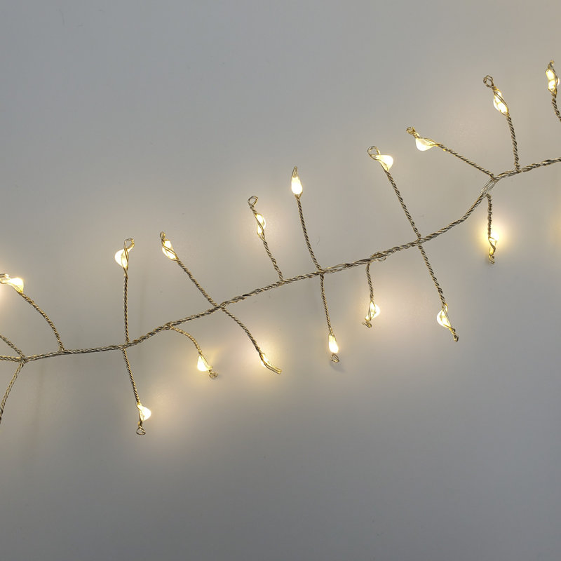 Warm White Electric LED Fairy String Lights with Silver Cord