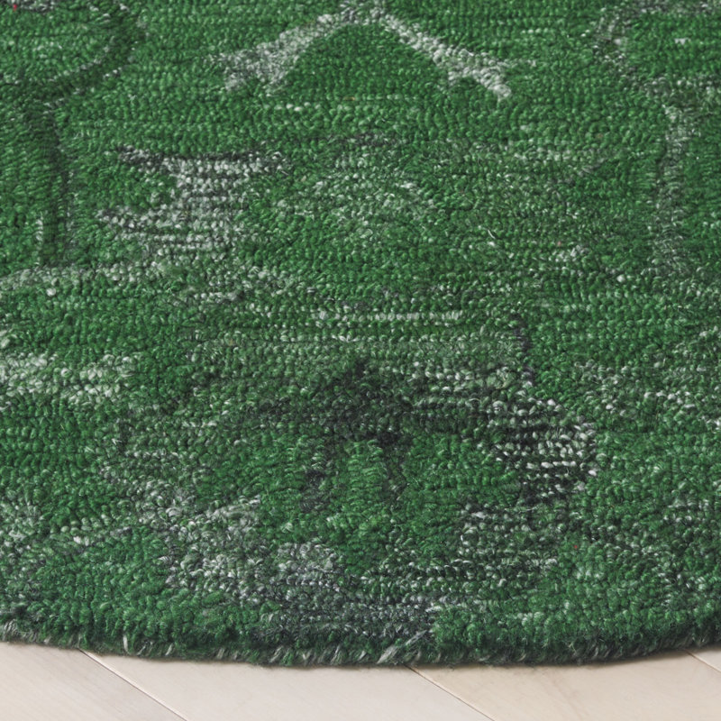 Lyazzat Tufted Performance Performance Floral Rug, Round 6'