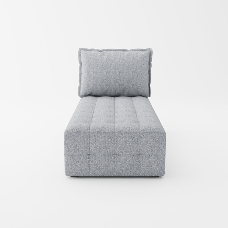 Sumukh Upholstered Chaise Lounge, Light Gray