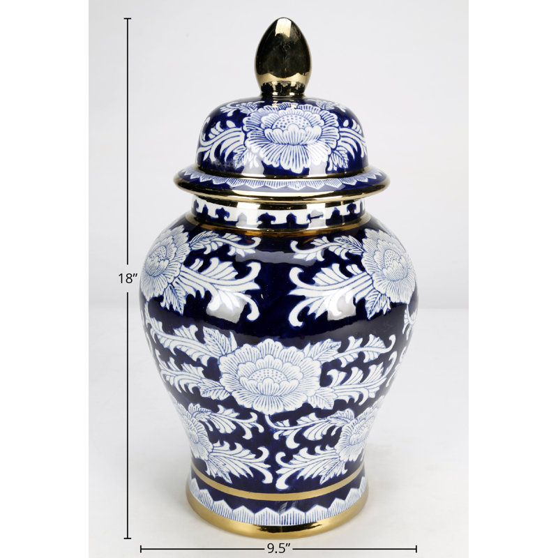 Pot Fehime, bleu / blanc