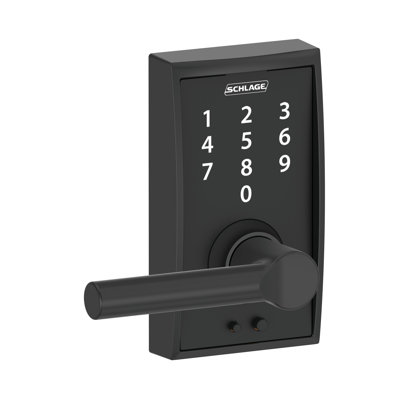 Schlage Touch Keyless Touchscreen Lever with Century Trim and Broadway Lever