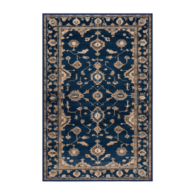 Tapis bleu lavé à la machine