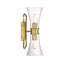  Bennington 2-Light Wall Sconce in Warm Brass