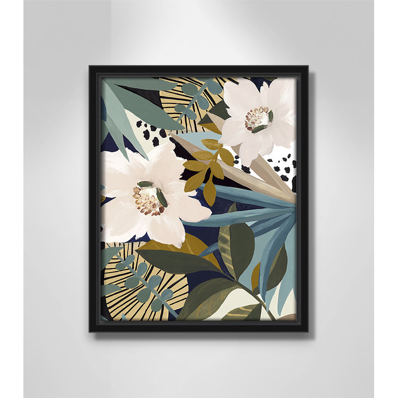 «Floral Symphony II» par Eva Watts, H 11,5 po x l 9,5 po, Noir