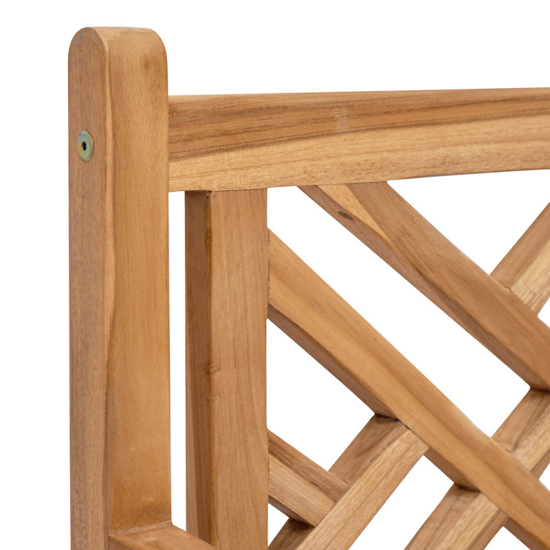 Chaise vidaXL 2 pièces en bois de teck massif brun 23,62 x 22,83 x 35,43