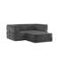 Velvet Compressed Daybed lounge Sofa with Ottoman