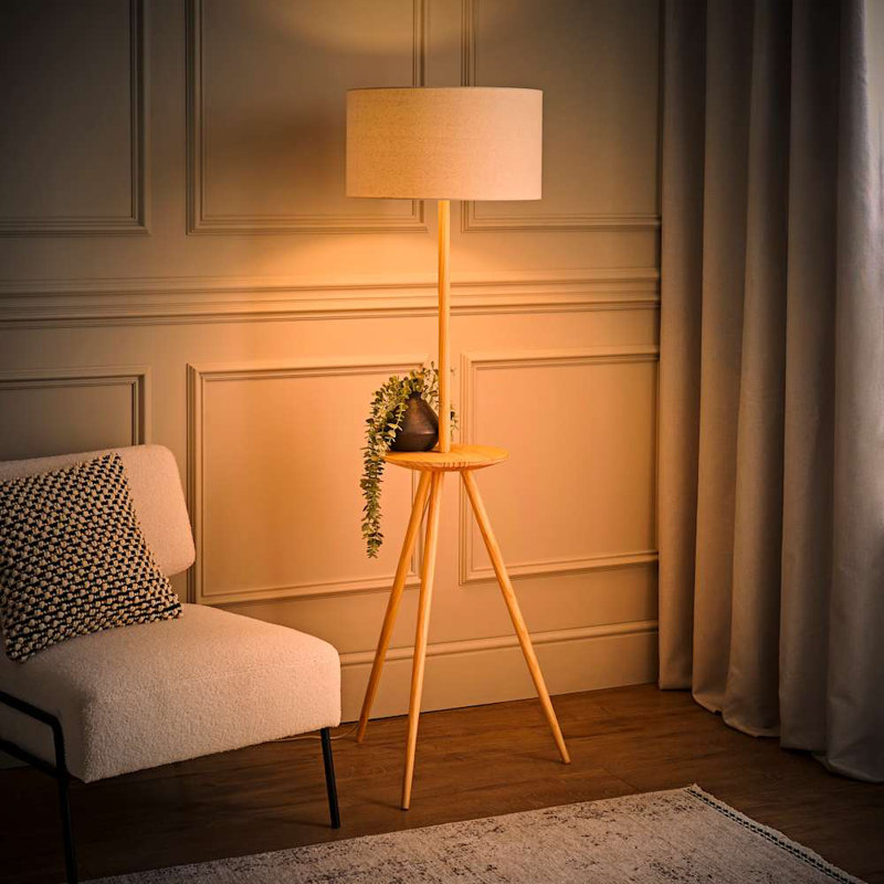 Tolono 150cm Matte Tripod Floor Lamp, Natural