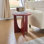 Table d'appoint ronde ronde - Table d'appoint en bois au design compact et mince pour le salon, la chambre à coucher ou le bureau