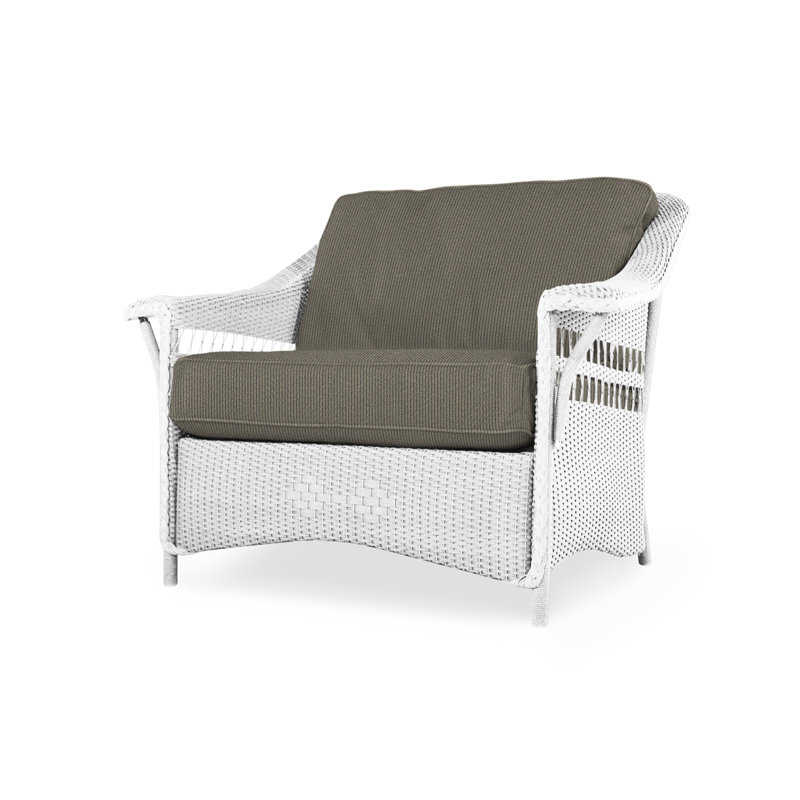 Nantucket Outdoor Lounge Chair, Serena Floral Mist, White