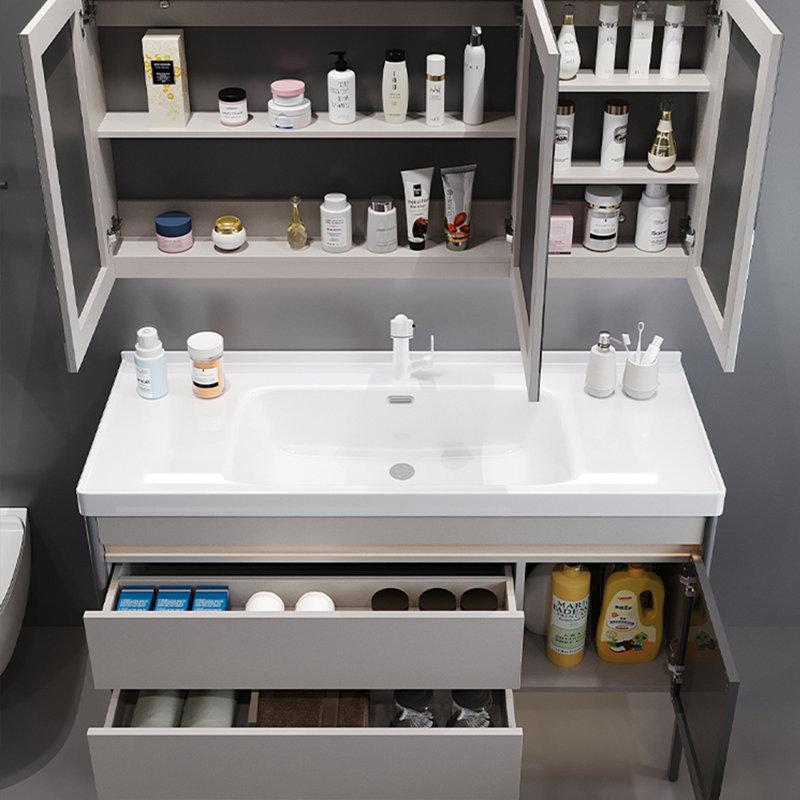 French modern light luxury style bathroom cabinet
