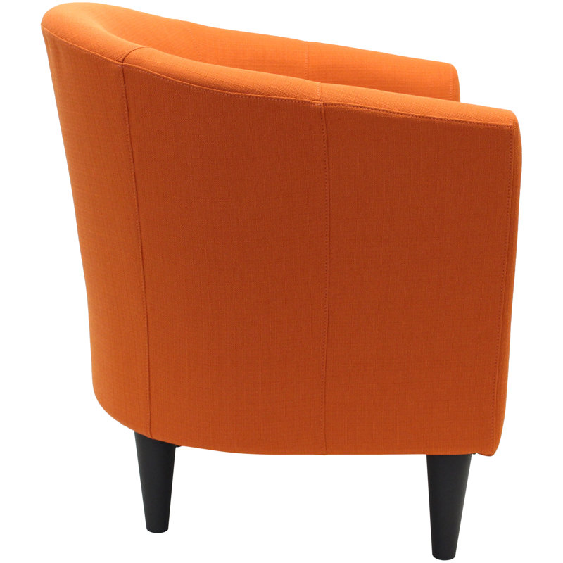 Fauteuil demi-tonneau l 31,5 po Kronos, Tissage safran Klein Klein, Noir